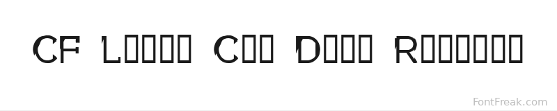 CF Louis Cyr Demo Regular font preview