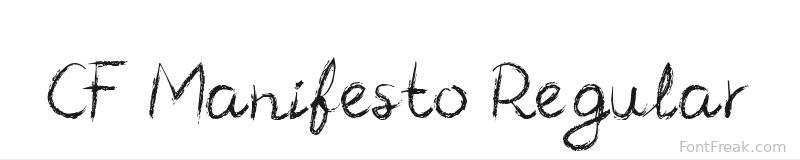 CF Manifesto Regular font preview