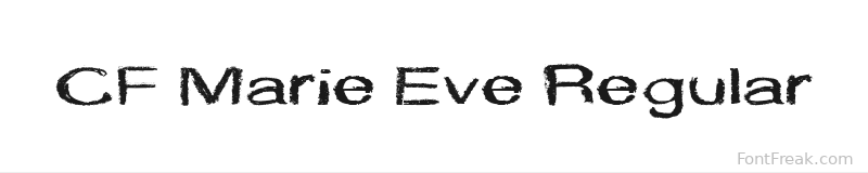 CF Marie Eve Regular font preview
