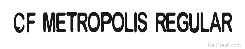 CF Metropolis Regular font preview