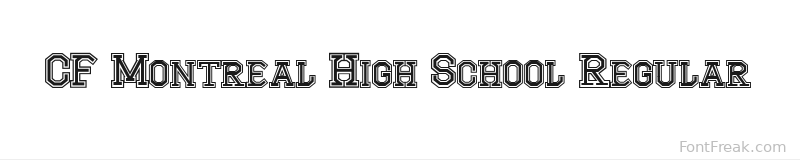 CF Montreal High School Regular font preview