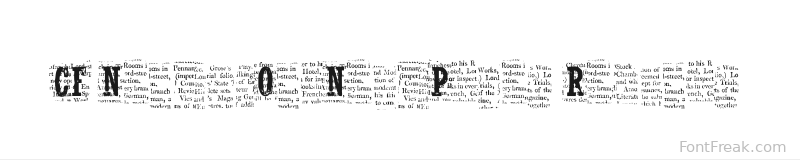CF NelsonOldNewsPaper Regular font preview