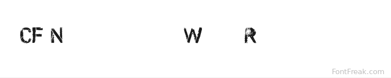 CF Nuclear War Regular font preview