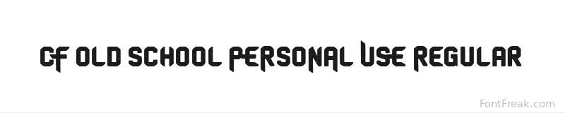 CF Old School PERSONAL USE Regular font preview