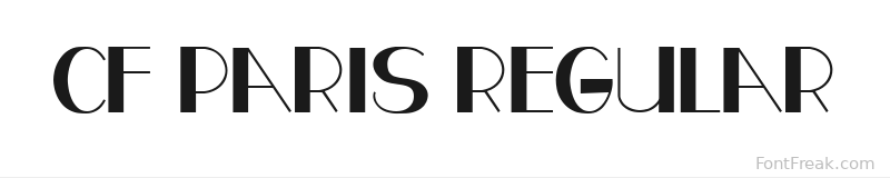 CF Paris Regular font preview