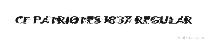 CF Patriotes 1837 Regular font preview