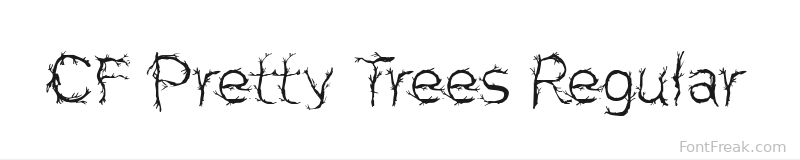 CF Pretty Trees Regular font preview