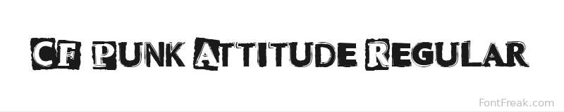 CF Punk Attitude Regular font preview