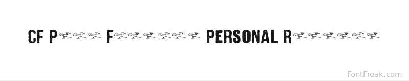 CF Punk Fashion PERSONAL Regular font preview
