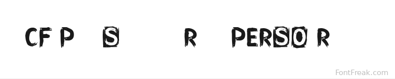 CF Punk Songwriter Rough PERSO Regular font preview