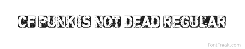 CF Punk is not Dead Regular font preview