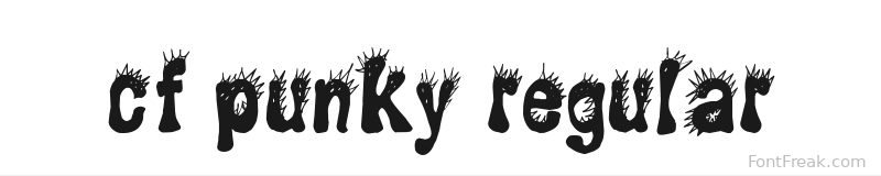 CF Punky Regular font preview