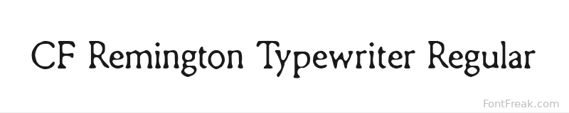 CF Remington Typewriter Regular font preview