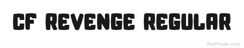 CF Revenge Regular font preview