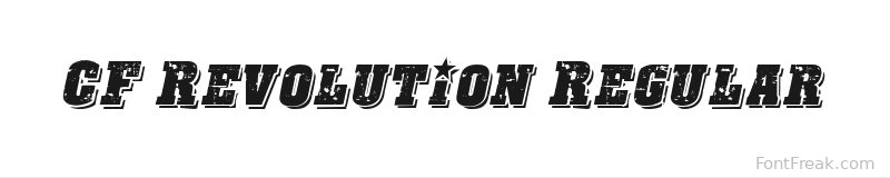CF Revolution Regular font preview