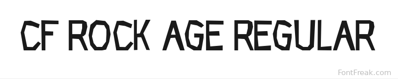 CF Rock Age Regular font preview