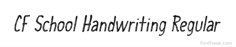 CF School Handwriting Regular font preview
