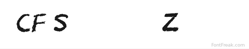 CF School Zone font preview