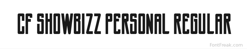 CF Showbizz PERSONAL Regular font preview