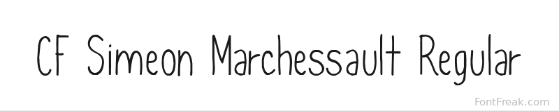 CF Simeon Marchessault Regular font preview