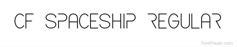 CF Spaceship Regular font preview
