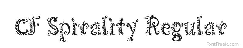 CF Spirality Regular font preview