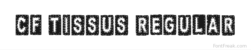 CF Tissus Regular font preview