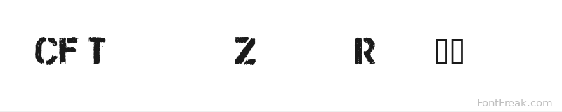 CF Trash Zone Regular font preview