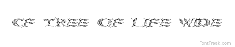 CF Tree of Life Wide font preview