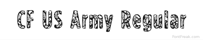CF US Army Regular font preview