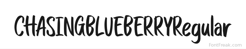 CHASINGBLUEBERRYRegular font preview