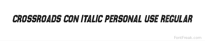 CROSSROADS CON ITALIC PERSONAL USE Regular font preview