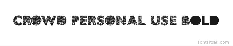 CROWD PERSONAL USE Bold font preview