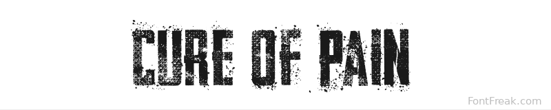 CURE OF PAIN font preview