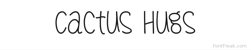 Cactus Hugs font preview