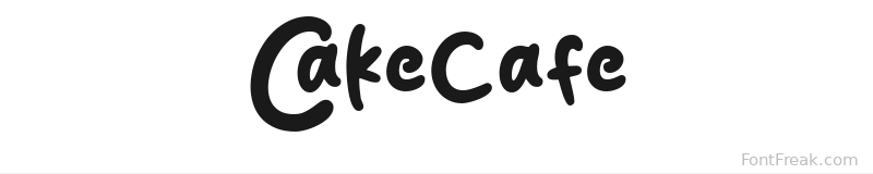 Cakecafe font preview