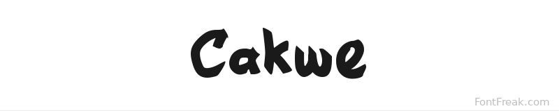 Cakwe font preview