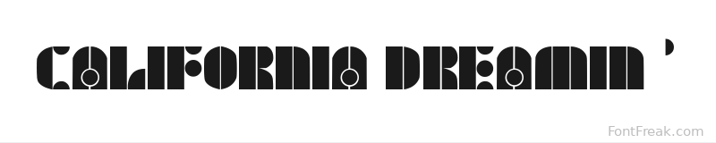 California Dreamin' font preview
