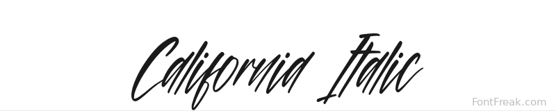 California Italic font preview