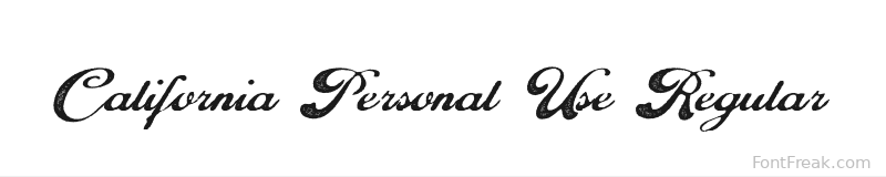 California Personal Use Regular font preview