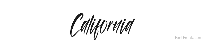California font preview
