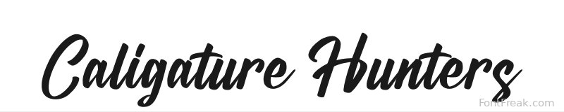 Caligature Hunters font preview