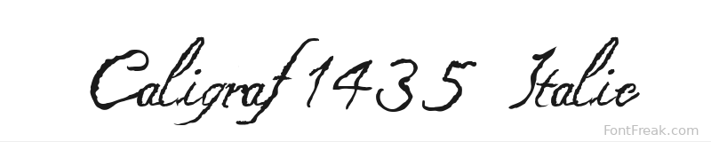 Caligraf 1435 Italic font preview