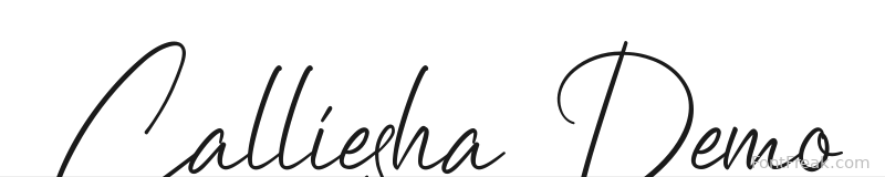 Calliesha Demo font preview
