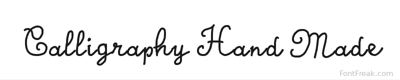 Calligraphy Hand Made font preview