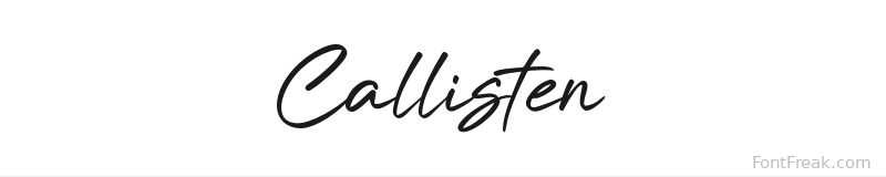 Callisten font preview
