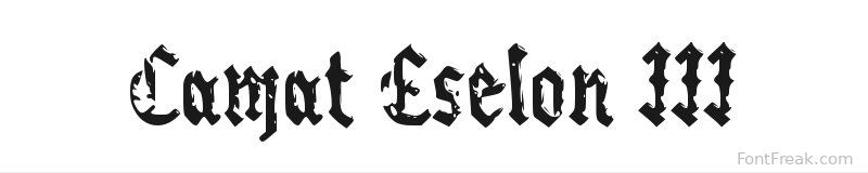 Camat Eselon III font preview