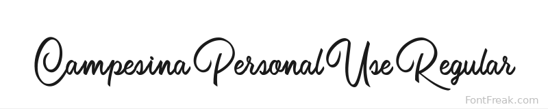 Campesina Personal Use Regular font preview
