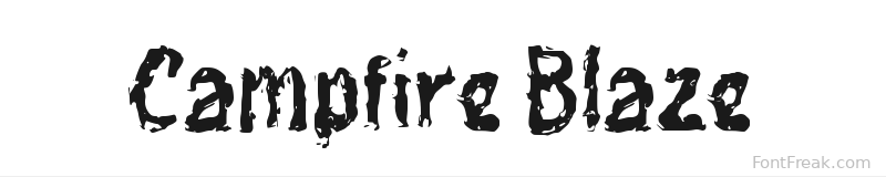 Campfire Blaze font preview
