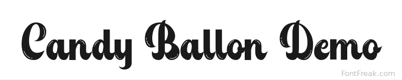 Candy Ballon Demo font preview